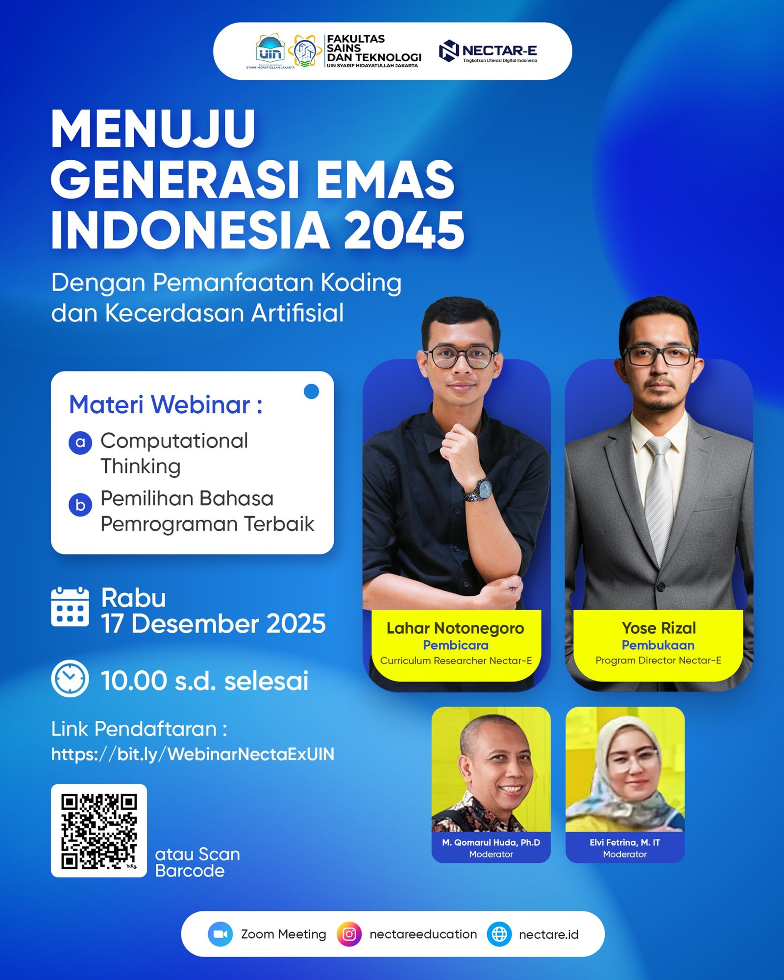 Webinar NECTAR-E x FST UIN Jakarta
